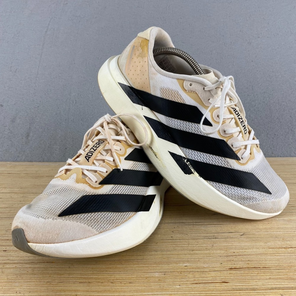 Adidas Adizero Evo SL White Black Stripes Mens Size 10 JH6206